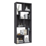 Book Cabinet Grey 67x24x161 cm Engineered Wood