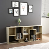 Book Cabinet Sonoma Oak 67x24x161 cm Engineered Wood - Side View