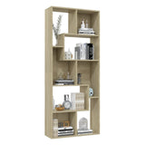 Book Cabinet Sonoma Oak 67x24x161 cm Engineered Wood - Top-Down View
