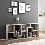 Book Cabinet Concrete Grey 67x24x161 cm Engineered Wood - Side View