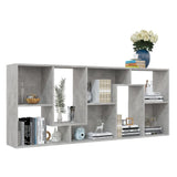 Book Cabinet Concrete Grey 67x24x161 cm Engineered Wood - 45-Degree Angle