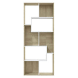 Book Cabinet White and Sonoma Oak 67x24x161 cm Engineered Wood