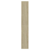 Book Cabinet White and Sonoma Oak 67x24x161 cm Engineered Wood - Extra Image