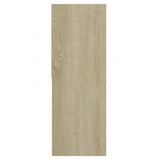 Book Cabinet White and Sonoma Oak 67x24x161 cm Engineered Wood