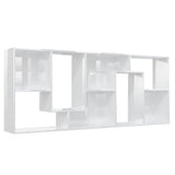 Book Cabinet High Gloss White 67x24x161 cm Engineered Wood - Rear View