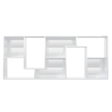 Book Cabinet High Gloss White 67x24x161 cm Engineered Wood - Close-Up Angle