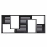 Book Cabinet High Gloss Grey 67x24x161 cm Engineered Wood - Close-Up Angle