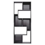 Book Cabinet High Gloss Grey 67x24x161 cm Engineered Wood - Low Angle