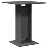 Bistro Table Grey 60x60x75 cm Engineered Wood - Front View