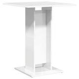 Bistro Table High Gloss White 60x60x75 cm Engineered Wood