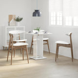Bistro Table High Gloss White 60x60x75 cm Engineered Wood