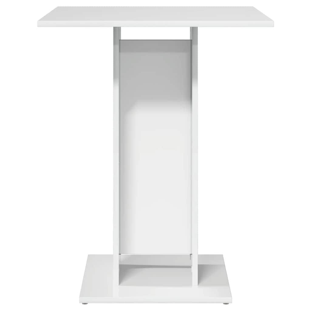 Bistro Table High Gloss White 60x60x75 cm Engineered Wood