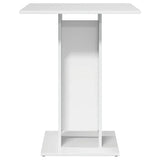 Bistro Table High Gloss White 60x60x75 cm Engineered Wood - Top-Down View