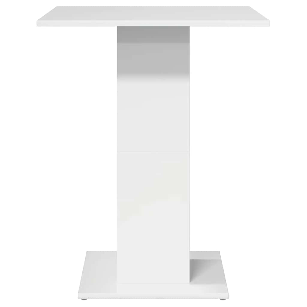 Bistro Table High Gloss White 60x60x75 cm Engineered Wood