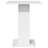 Bistro Table High Gloss White 60x60x75 cm Engineered Wood