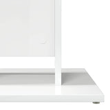 Bistro Table High Gloss White 60x60x75 cm Engineered Wood - Close-Up Angle