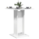 Bistro Table High Gloss White 60x60x75 cm Engineered Wood