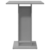 Bistro Table High Gloss Grey 60x60x75 cm Engineered Wood - Top-Down View