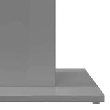 Bistro Table High Gloss Grey 60x60x75 cm Engineered Wood