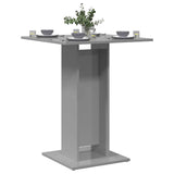 Bistro Table High Gloss Grey 60x60x75 cm Engineered Wood
