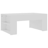 Coffee Table White 100x60x42 cm Engineered Wood - Front View