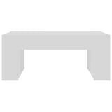 Coffee Table White 100x60x42 cm Engineered Wood - Top-Down View