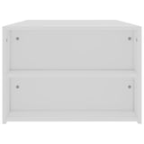 Coffee Table White 100x60x42 cm Engineered Wood - 45-Degree Angle