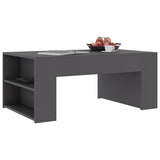 Coffee Table Grey 100x60x42 cm Engineered Wood - Side View