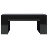 Coffee Table High Gloss Black 100x60x42 cm Engineered Wood - Top-Down View