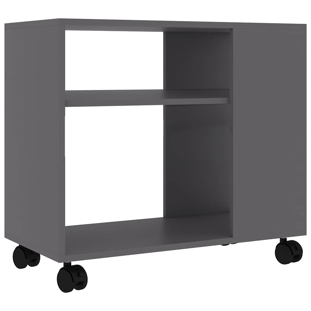 Side Table Grey 70x35x60.5 cm Engineered Wood