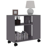 Side Table Grey 70x35x60.5 cm Engineered Wood
