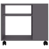 Side Table Grey 70x35x60.5 cm Engineered Wood