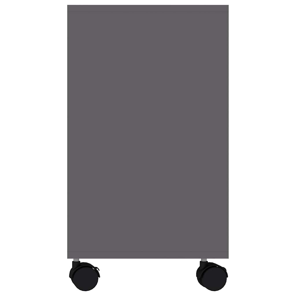 Side Table Grey 70x35x60.5 cm Engineered Wood
