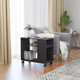 Side Table Grey 70x35x60.5 cm Engineered Wood