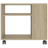 Side Table Sonoma Oak 70x35x55 cm Engineered Wood - Top-Down View