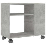 Side Table Concrete Grey 70x35x55 cm Engineered Wood - Front View