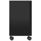 Side Table High Gloss Black 70x35x55 cm Engineered Wood