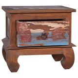 Bedside Cabinet 45x35x40 cm Reclaimed Teak Wood - Front View
