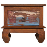 Bedside Cabinet 45x35x40 cm Reclaimed Teak Wood - Side View