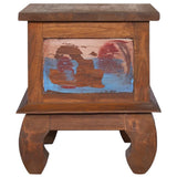 Bedside Cabinet 45x35x40 cm Reclaimed Teak Wood - Top-Down View