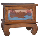 Bedside Cabinet 45x35x40 cm Reclaimed Teak Wood - 45-Degree Angle