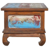 Coffee Table 80x50x40 cm Reclaimed Teak Wood - Top-Down View