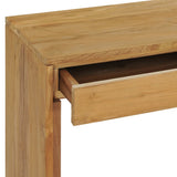 Console Table 100x35x75 cm Solid Teak Wood - Rear View