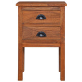 Bedside Cabinet 40x35x60 cm Solid Teak Wood - Side View