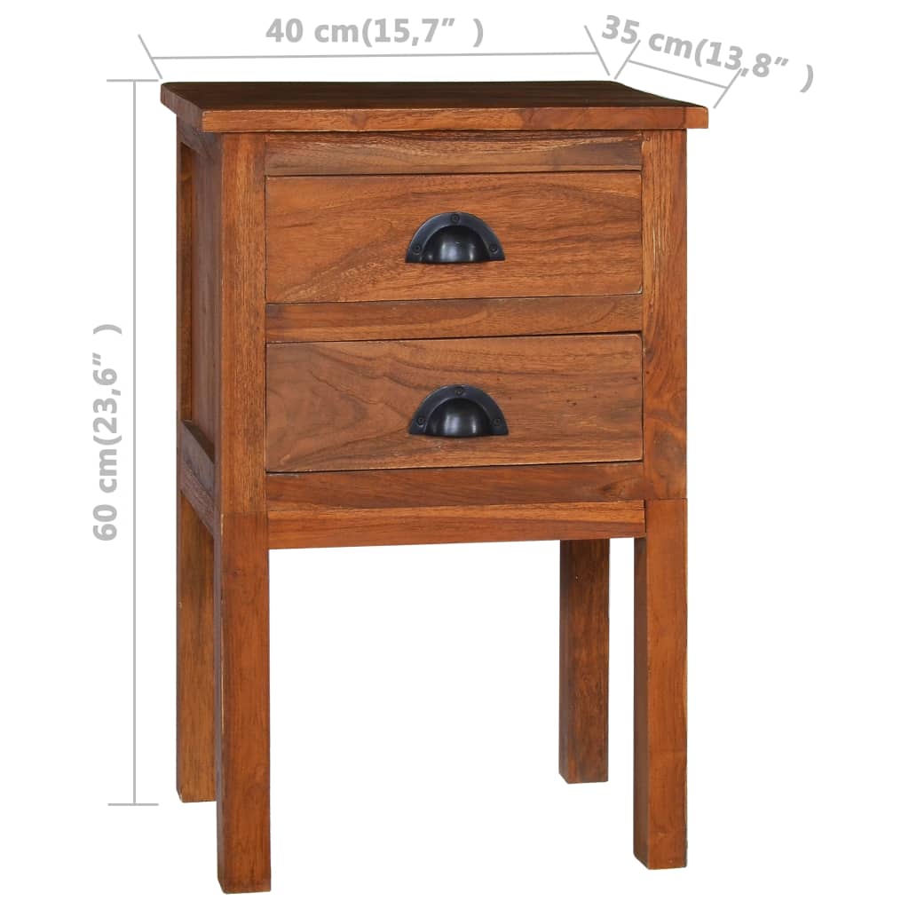 Bedside Cabinet 40x35x60 cm Solid Teak Wood