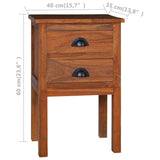 Bedside Cabinet 40x35x60 cm Solid Teak Wood