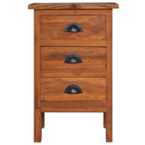 Bedside Cabinet 40x35x60 cm Solid Teak Wood - Side View