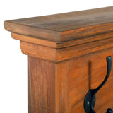 Wall Mounted Coat Rack 100x10x20 cm Solid Teak Wood - 45-Degree Angle
