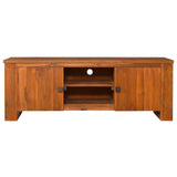 TV Cabinet 110x30x40 cm Solid Teak Wood - Side View