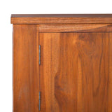 TV Cabinet 110x30x40 cm Solid Teak Wood - Close-Up Angle